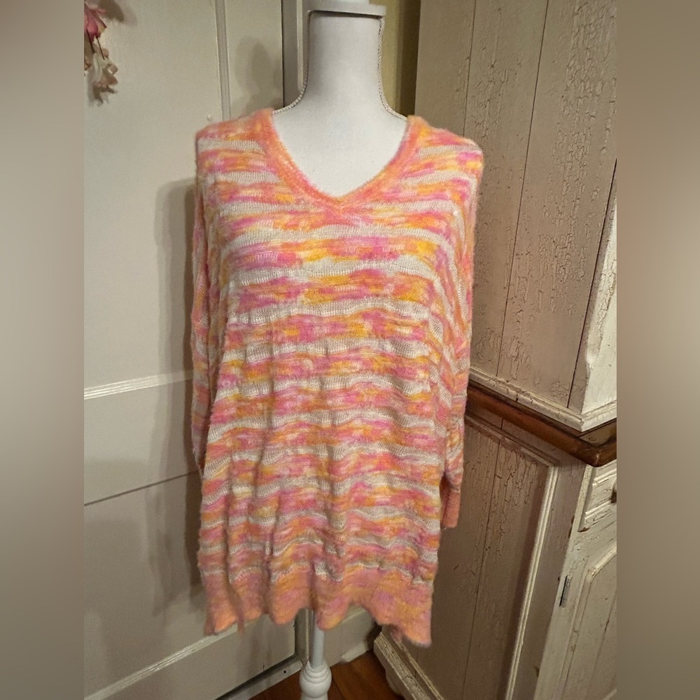 Free People Intimately Multicolor V-Neck Sweater